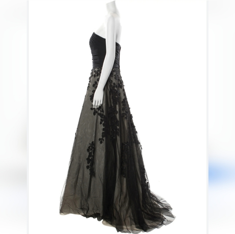 Basix Black Label Strapless Gown Dress Size 8 - Picture 4 of 16